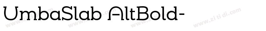 UmbaSlab AltBold字体转换